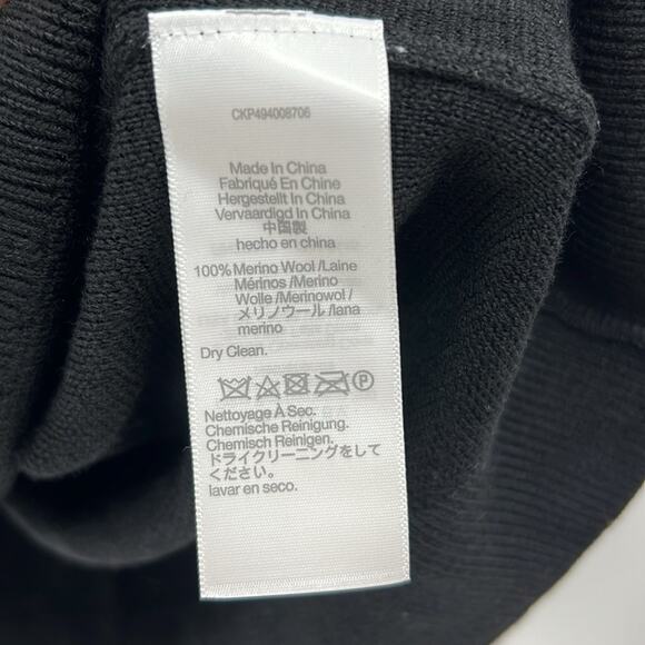 Madewell Men's Milano-Knit Sweater Polo Shirt in Merino Wool - Black - XXL NWT - Picture 4 of 6